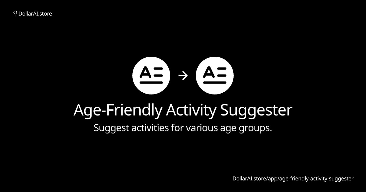 age-friendly-activity-suggester