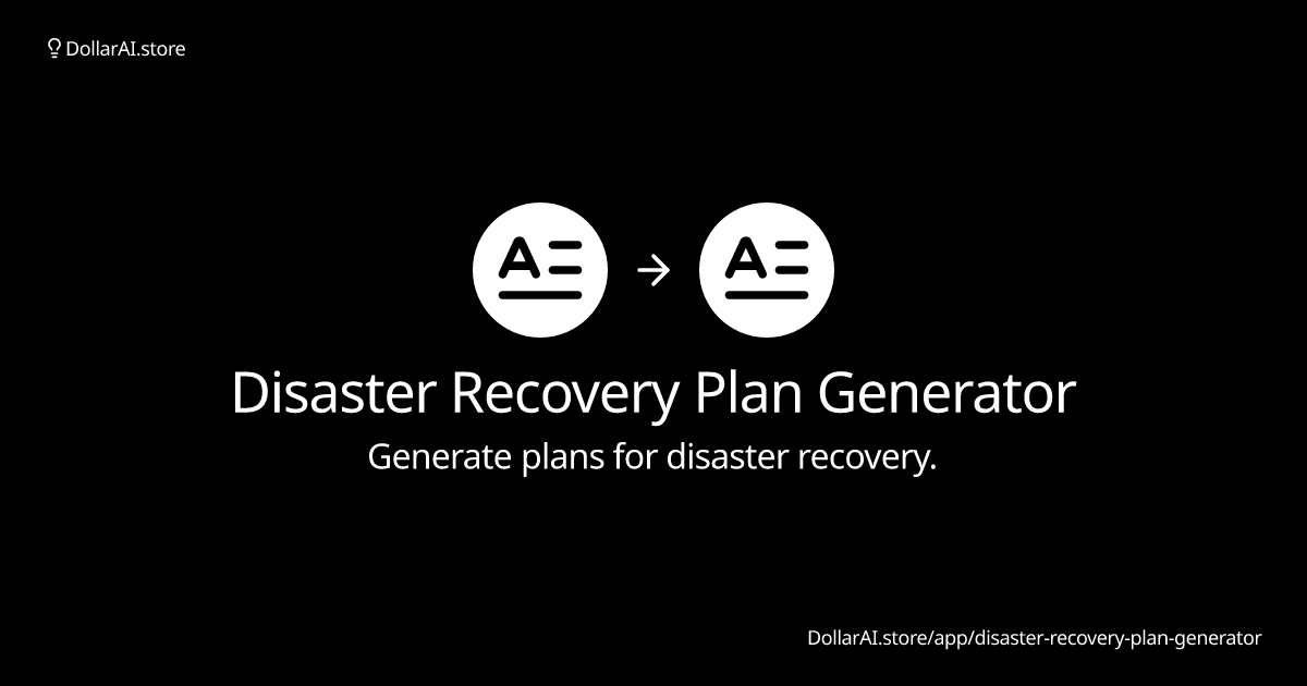 disaster-recovery-plan-generator